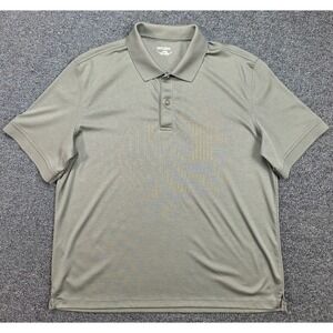 UnTuckIt Short Sleeve Polo Shirt Grey Golf 100% Cotton Men's Size Large